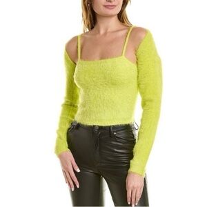 ALICE + OLIVIA
Luetta Fuzzy Crop Top, Size S
